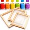 21 Pieces Screen Printing Starter Kit, 10 x 14 Inch Wood Silk Screen Printing Frame White Mesh Squeegees Inkjet Transparency Film and Mask Tape